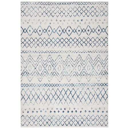 Safavieh 8 x 10 ft. Madison 798E Power Loomed Rectangle Area Rug Ivory & Navy MAD798E-8